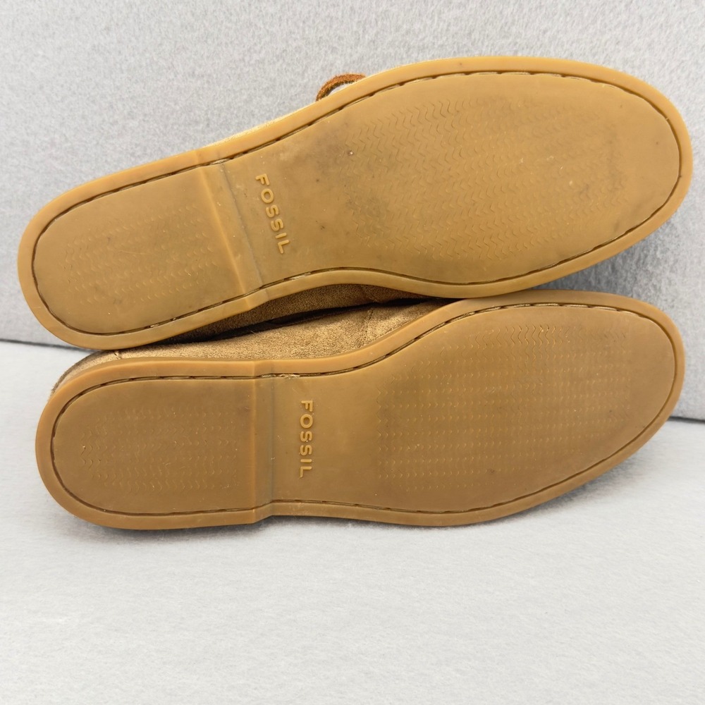 Fossil Men's Suede Leather Boat Shoes Loafers Tan‎ Size 11 - Picture 7 of 9